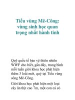 Tiểu vùng Mê-Công: vùng sinh học quan trọng nhất hành tinh ppt