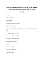 Cấp Giấy phép hoạt động phát điện đối với các nhà máy điện có quy mô công suất dưới 3 MW đặt tại địa phương ppsx