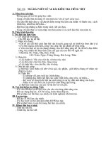 Tiết 132: Trả bài viết số 7 và bài kiểm tra Tiếng Việt