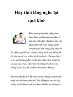 Hãy thôi lắng nghe lại quá khứ pps