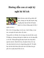 Hướng dẫn con có một kỳ nghỉ hè bổ ích docx