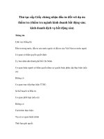 Thủ tục cấp Giấy chứng nhận đầu tư đối với dự án thẩm tra (thẩm tra ngành kinh doanh bất động sản; kinh doanh dịch vụ bất động sản) pptx