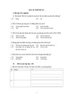 Các dạng BT trắc nghiệm Văn