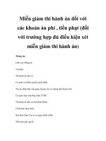 Miễn giảm thi hành án đối với các khoản án phí , tiền phạt (đối với trường hợp đủ điều kiện xét miễn giảm thi hành án) pps