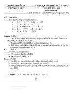 ĐỀ THI HSG LỚP 8 HÓA HỌC NH 2007-2008