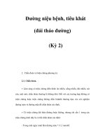 Đường niệu bệnh, tiêu khát (đái tháo đường) (Kỳ 2) doc
