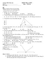 Đề kt hình 6 chương II