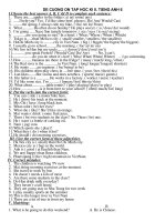 Bai tap on tap hoc ki II . Tieng Anh 6