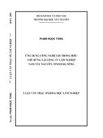 ứng dụng công nghệ gis trong điều chế rừng tại công ty lâm nghiệp nam tây nguyên, tỉnh đăk nông