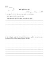 Bài tập ôn luyện toán đố