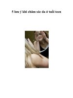 5 lưu ý khi chăm sóc da ở tuổi teen ppsx