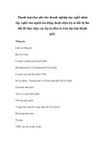 Thanh toán học phí cho doanh nghiệp dạy nghề nhận dạy nghề cho người lao động thuộc diện hộ có đất bị thu hồi để thực hiện các dự án đầu tư trên địa bàn thành phố pot