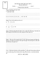 ĐỀ THI HSG TOÁN LỚP 4 + ĐÁP ÁN
