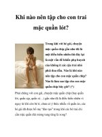 Khi nào nên tập cho con trai mặc quần lót? potx
