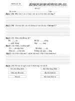 ĐỀ THI HSG MÔN TV LỚP 1