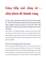 Giao tiếp nơi công sở chìa khóa để thành công pps