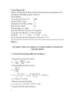 Ví dụ số liệu của đề: Động cơ Bộ truyền đai thang Bộ truyền bánh răng docx