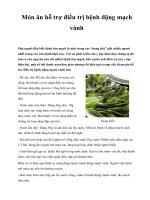 Món ăn hỗ trợ điều trị bệnh động mạch vành doc