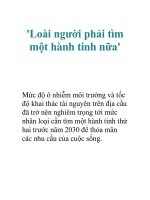 ''''Loài người phải tìm một hành tinh nữa'''' ppt