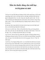 Món ăn thuốc dùng cho tuổi học trò bị giảm trí nhớ ppt