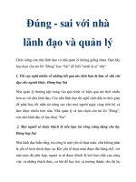 Đúng - sai với nhà lãnh đạo và quản lý doc