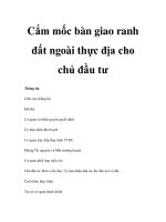 Cắm mốc bàn giao ranh đất ngoài thực địa cho chủ đầu tư potx
