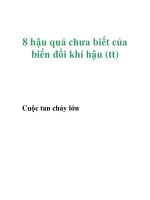 8 hậu quả chưa biết của biến đổi khí hậu (tt) ppt