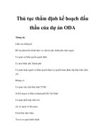 Thủ tục thẩm định kế hoạch đấu thầu của dự án ODA docx