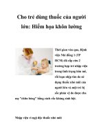 Cho trẻ dùng thuốc của người lớn: Hiểm họa khôn lường doc