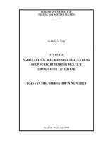 NGHIÊN CỨU CÁC ĐIỀU KIỆN SINH THÁI CỦA RỪNG KHỘP NGHÈO ĐỂ MỞ RỘNG DIỆN TÍCH  TRỒNG CAO SU TẠI ĐẮK LẮK