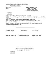 ĐỀ THI HK II  LỊCH SỬ LỚP  8 ĐÃ DUYỆT