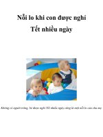 Nỗi lo khi con được nghỉ Tết nhiều ngày potx