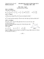 Đề thi toán 6 hk2