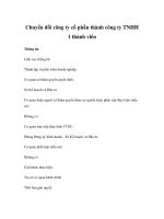 Chuyển đổi công ty cổ phần thành công ty TNHH 1 thành viên pptx