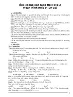 Đề cương ôn tập môn Hình học 9 HK 2