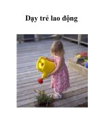 Dạy trẻ lao động pptx