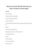 Đăng ký thay đổi tên Địa điểm kinh doanh trực thuộc Chi nhánh của Doanh nghiệp doc