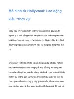 Mô hình từ Hollywood: Lao động kiểu “thời vụ” potx