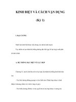 KINH BIỆT VÀ CÁCH VẬN DỤNG (Kỳ 1) potx