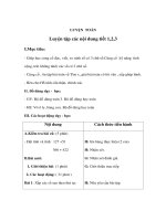 Giáo án Toán lớp 3 - Luyện tập các nội dung tiết 1,2,3 potx