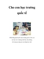 Cho con học trường quốc tế docx