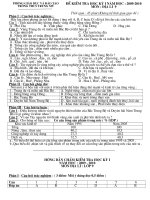 Đề + đáp án Địa 9 HK I 2009 - 2010