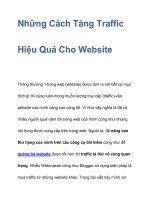 Những Cách Tăng Traffic Hiệu Quả Cho Website docx