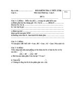 BÀI KIỂM TRA 1 TIẾT HÌNH 6