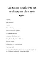 Cấp bản sao các giấy tờ hộ tịch từ sổ hộ tịch có yếu tố nước ngoài ppt