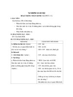 TỰ NHIÊN VÀ XÃ HỘI - HOẠT ĐỘNG THẦN KINH docx