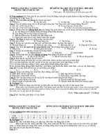 Đề + đáp án Văn 8 HK I 2009 - 2010