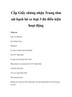 Cấp Giấy chứng nhận Trung tâm sát hạch lái xe loại 3 đủ điều kiện hoạt động ppsx