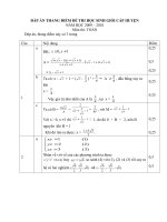 Đáp án đề thi HSG Toán 9