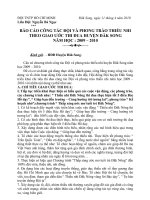 Báo cáo công tác Đội - Hiền